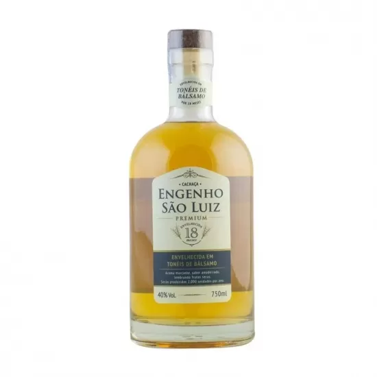 Cachaça Engenho São Luiz Premium Balsamo 18 Meses 750ML