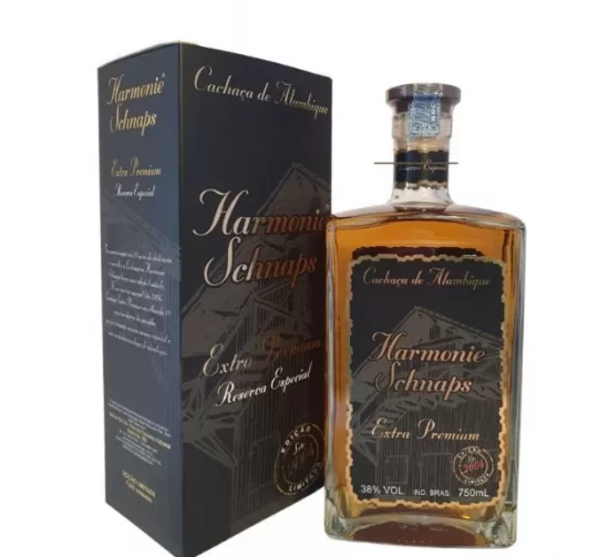 Cachaça Harmonie Schnaps Extra Premium 10 Anos 750ml