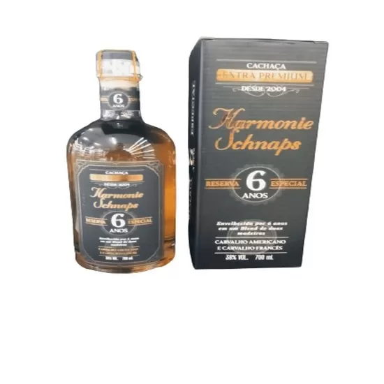 Cachaça Harmonie Schnaps Extra Premium 6 Anos 700ML