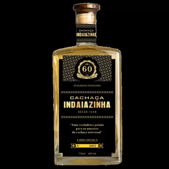 Cachaça Indaiazinha Comemorativa 60 Anos Serie Limitada 750ml