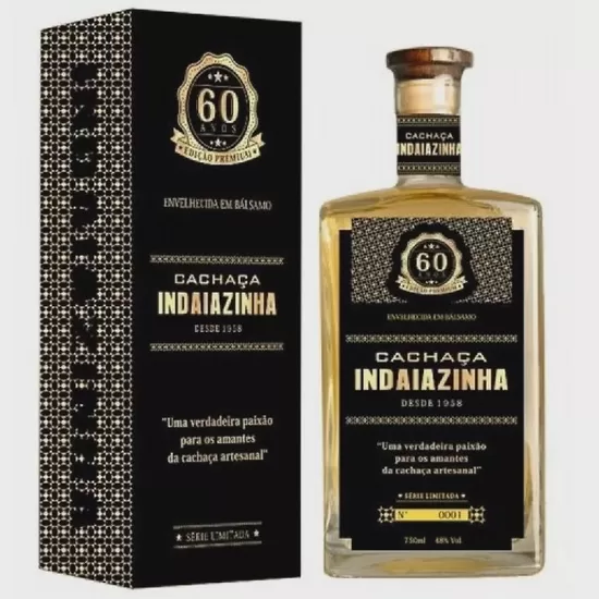 Cachaça Indaiazinha Comemorativa 60 Anos Serie Limitada 750ml