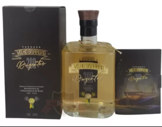 Cachaça Velho Barreiro 200 Anos Independência 700ML