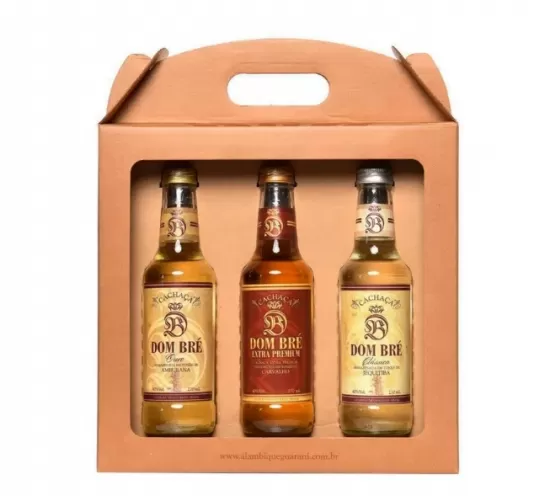 Kit 3 Cachaças Dom Bré 270 ML