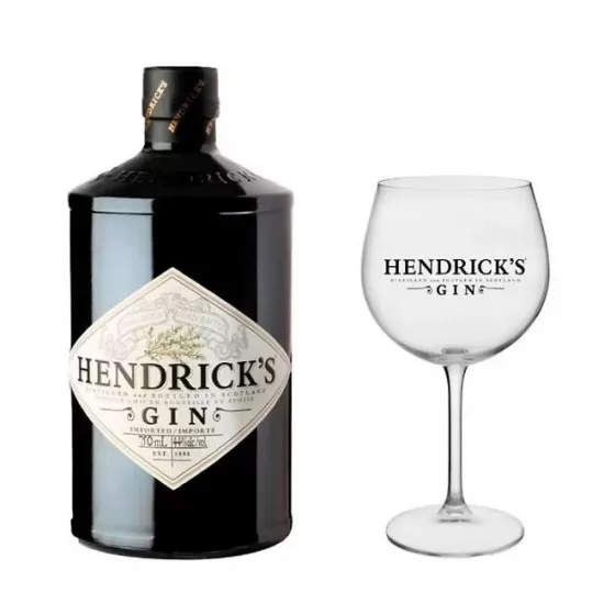 Kit Gin Hendrick´s C/ Taça de Vidro 750ml