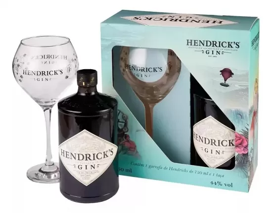 Kit Gin Hendrick´s C/ Taça de Vidro 750ml