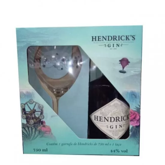 Kit Gin Hendrick´s C/ Taça de Vidro 750ml