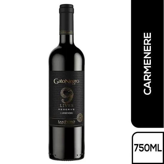 Vinho Gato Negro 9 Lives Reserva Carmenere 750ML
