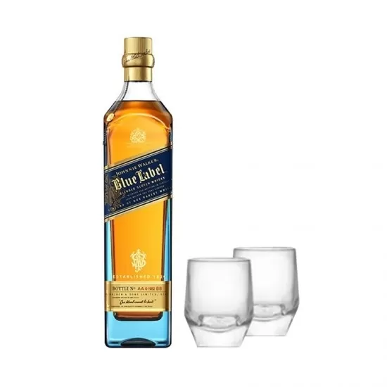 Whisky Johnnie Walker Blue Label 700ML Com 2 Copos