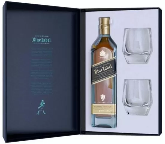 Whisky Johnnie Walker Blue Label 700ML Com 2 Copos