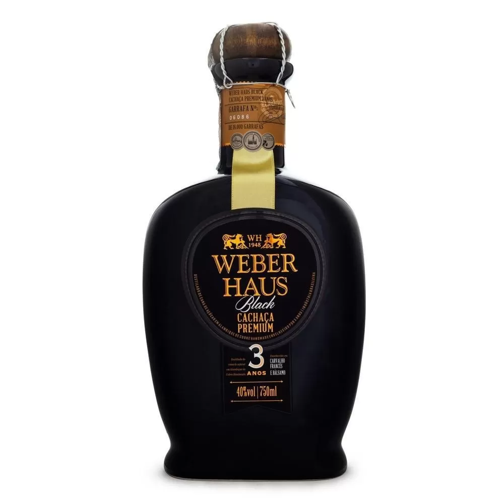 Cachaça Weber Haus Premium Black 3 Anos 750ML