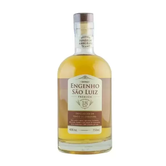 Cachaça Engenho São Luiz Premium Amburana 18 Meses 750ML