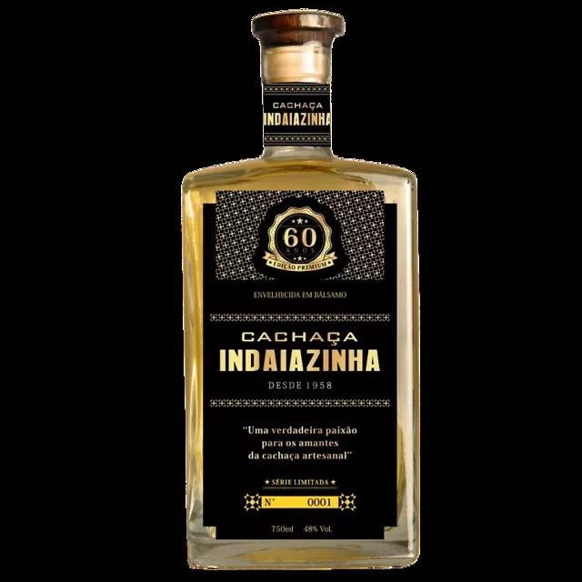 Cachaça Indaiazinha Comemorativa 60 Anos Serie Limitada 750ml