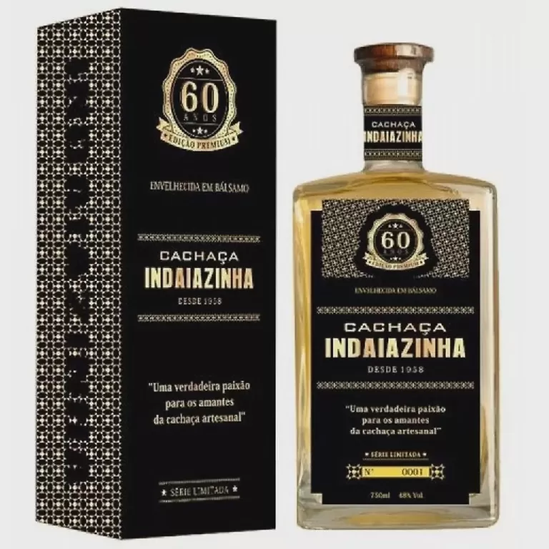 Cachaça Indaiazinha Comemorativa 60 Anos Serie Limitada 750ml