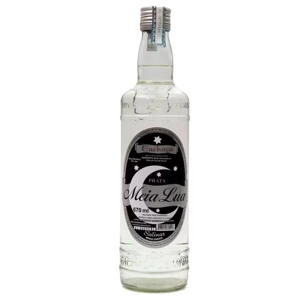 Cachaça Meia Lua Salinas Prata  670ML