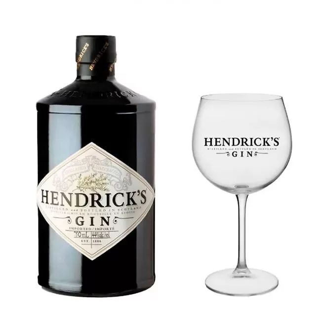 Kit Gin Hendrick´s C/ Taça de Vidro 750ml