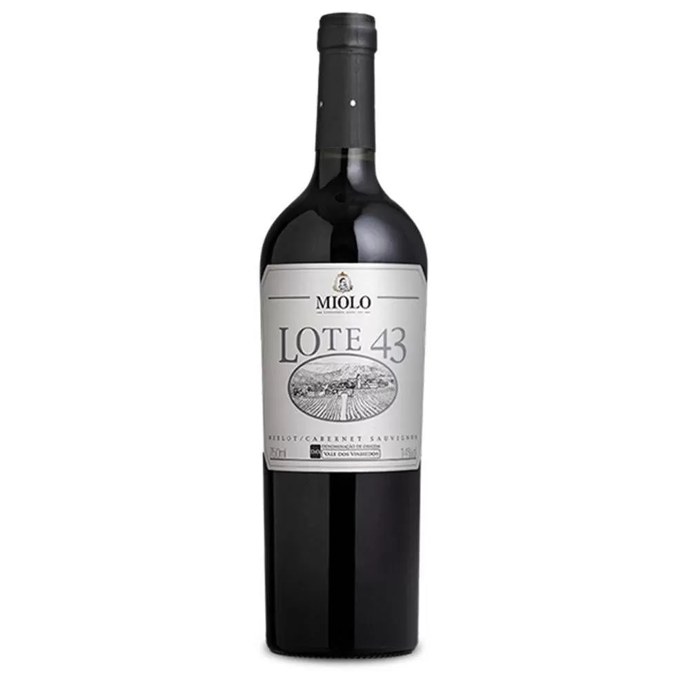 Vinho Miolo Merlot & Cabernet Sauvion Lote 43 750ml